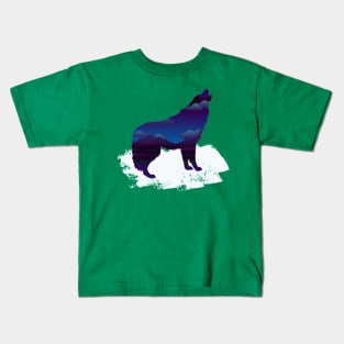 Wild Wolf Howling Kids T-Shirt